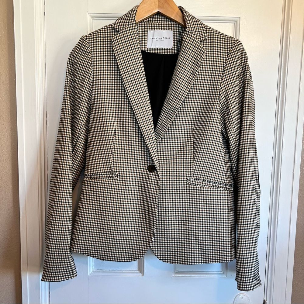 Carolina Belle Montreal Women Blazer Brown Black Classic Jacket